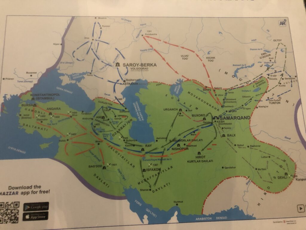 Карта походов Тамерлана #ezdimcom
